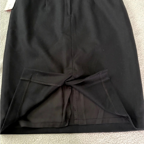 NWT Block Island Petites 7/8 Black 100% pure wool lined pencil skirt - Picture 8 of 12
